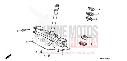 STEERING STEM XRV750N de 1992